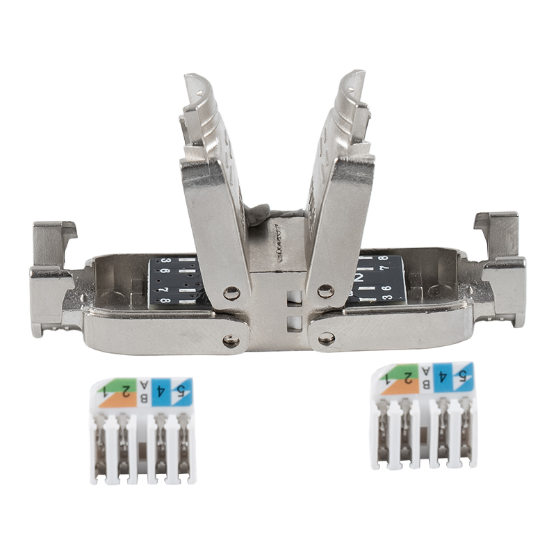 Conector fără scule de tip Push-down ecranat Cat6A RJ-603S-3-C6A Conector fără scule de tip Push-down ecranat Cat6A RJ-603S-3-C6A