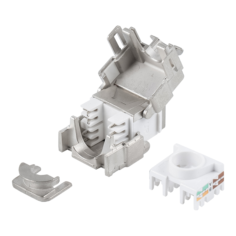 Jack Keystone, ecranat la 180 de grade, fără instrumente (cu blocare) SM-2335BSH8C6A Jack Keystone, ecranat la 180 de grade, fără instrumente (cu blocare) SM-2335BSH8C6A