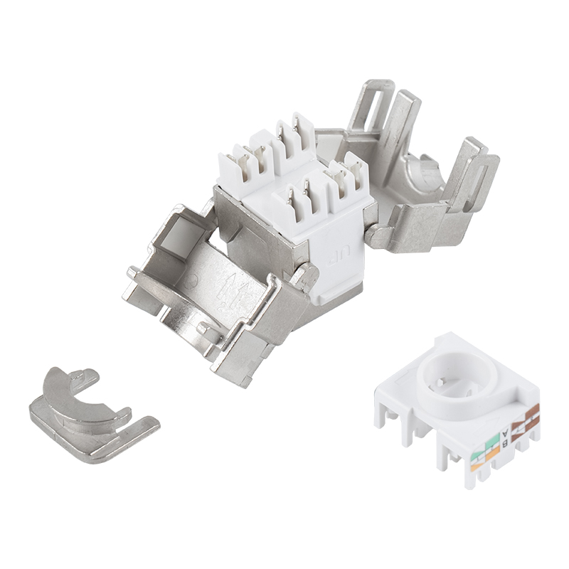 Jack Keystone, ecranat la 180 de grade, fără instrumente (cu blocare) SM-2335BSH8C6A Jack Keystone, ecranat la 180 de grade, fără instrumente (cu blocare) SM-2335BSH8C6A
