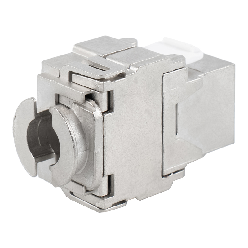 Jack Keystone, ecranat la 180 de grade, fără instrumente (cu blocare) SM-2335BSH8C6A Jack Keystone, ecranat la 180 de grade, fără instrumente (cu blocare) SM-2335BSH8C6A