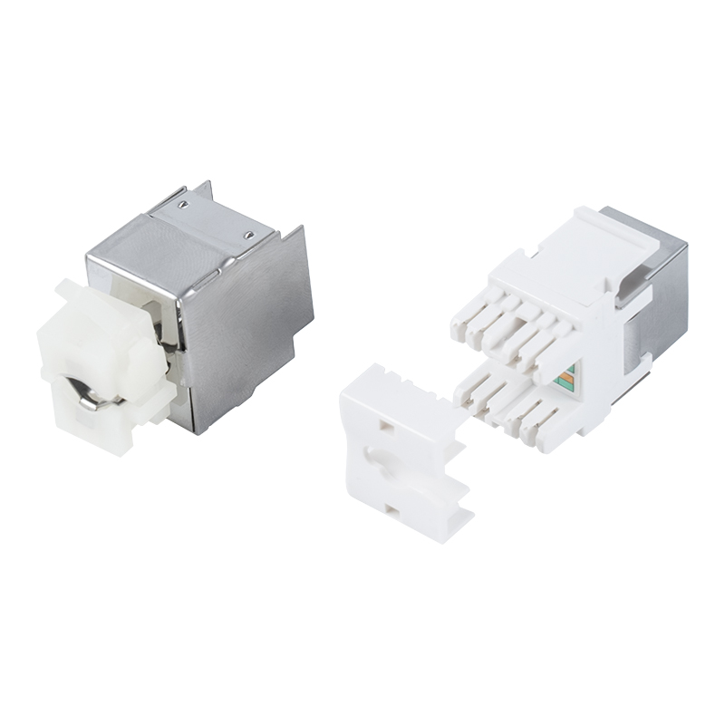 Jack Keystone de 180° ecranat Cat6A (cu carcasă metalică) SM-2064SD8C6A