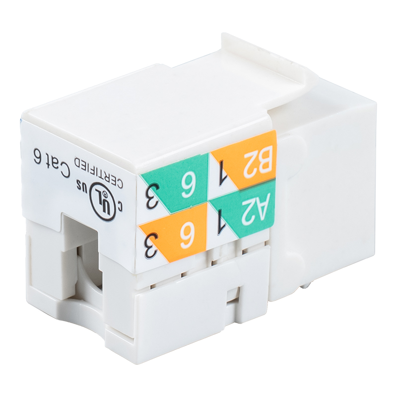 Mufă Keystone de 90° neecranată Cat6 (cablare cu două scopuri) SM-2081D8C6