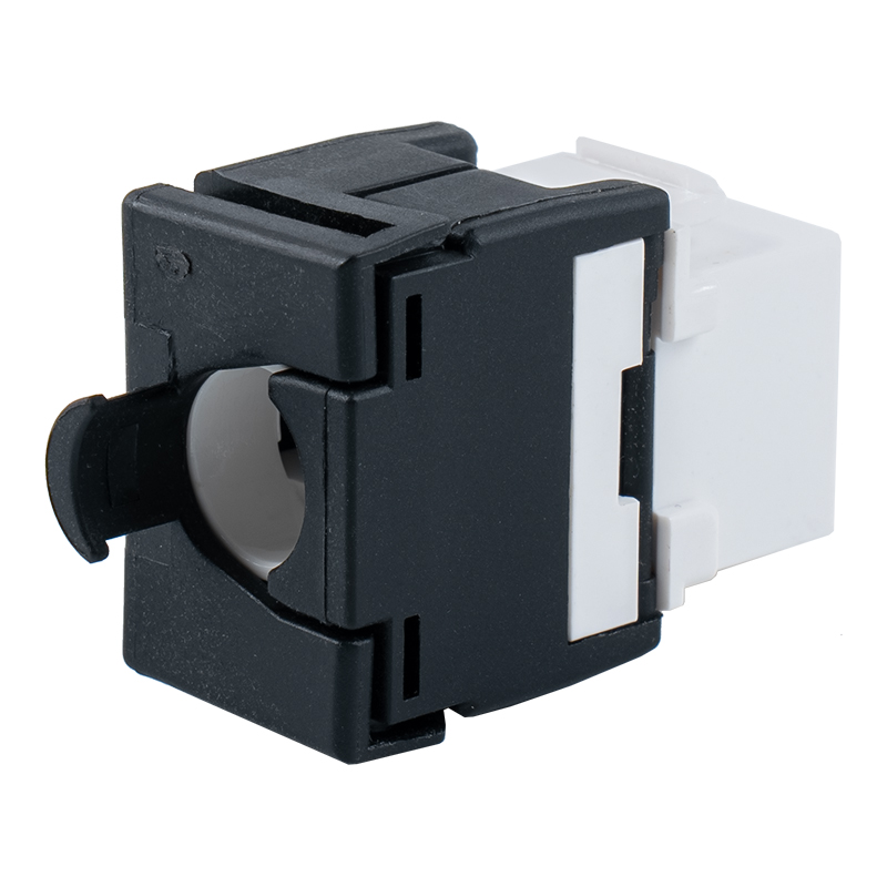 C6A Mufă Keystone neecranată de 180° (cu suport de cablu și obturator) SM-2335BCH8C6A C6A Mufă Keystone neecranată de 180° (cu suport de cablu și obturator) SM-2335BCH8C6A