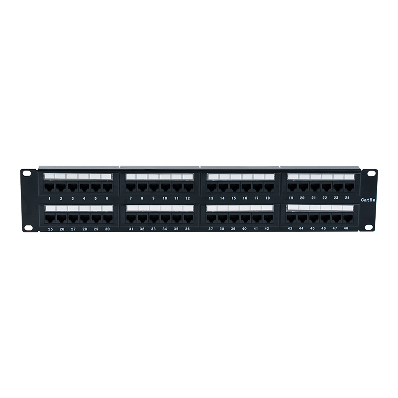 Panou de corecție Cat5e de 19 inchi 2U neecranat cu 48 porturi (IDC cu dublu scop; cu inserție din carton plastic) SP-3204D48-C5E Panou de corecție Cat5e de 19 inchi 2U neecranat cu 48 porturi (IDC cu dublu scop; cu inserție din carton plastic) SP-3204D48-C5E