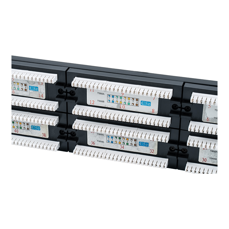 Panou de corecție Cat5e de 19 inchi 2U neecranat cu 48 porturi (IDC cu dublu scop; cu inserție din carton plastic) SP-3204D48-C5E Panou de corecție Cat5e de 19 inchi 2U neecranat cu 48 porturi (IDC cu dublu scop; cu inserție din carton plastic) SP-3204D48-C5E