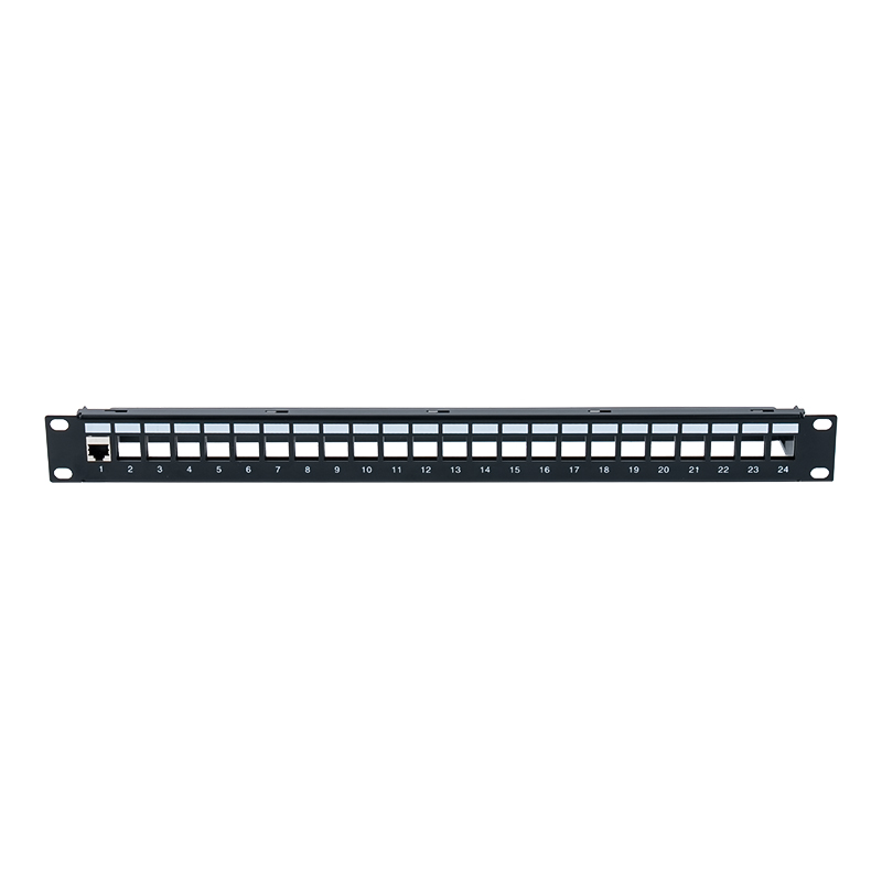Panou de patch-uri ecranat de 19 inchi, 1U, 24 porturi (cu modul C6) SP-3260-24P Panou de patch-uri ecranat de 19 inchi, 1U, 24 porturi (cu modul C6) SP-3260-24P