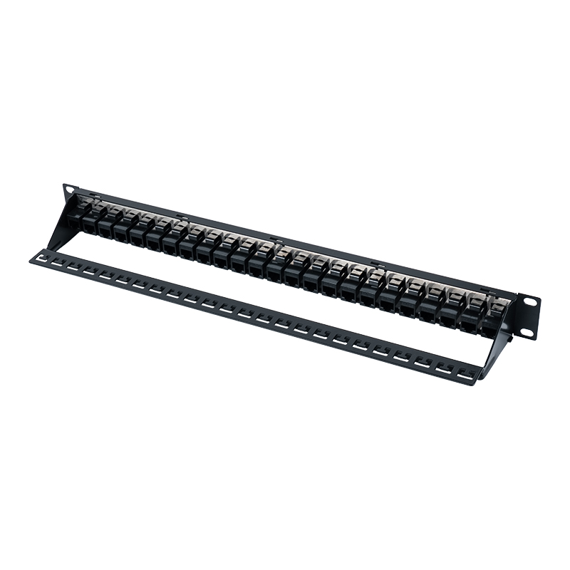 Panou de patch-uri ecranat de 19 inchi, 1U, 24 porturi (cu modul C6) SP-3260-24P Panou de patch-uri ecranat de 19 inchi, 1U, 24 porturi (cu modul C6) SP-3260-24P