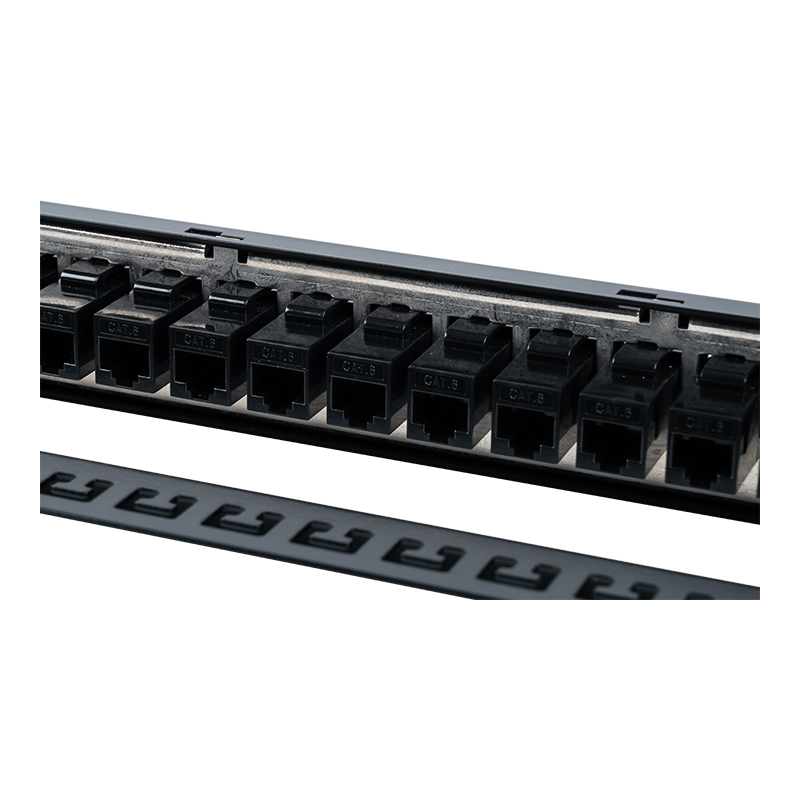 Panou de patch-uri ecranat de 19 inchi, 1U, 24 porturi (cu modul C6) SP-3260-24P Panou de patch-uri ecranat de 19 inchi, 1U, 24 porturi (cu modul C6) SP-3260-24P