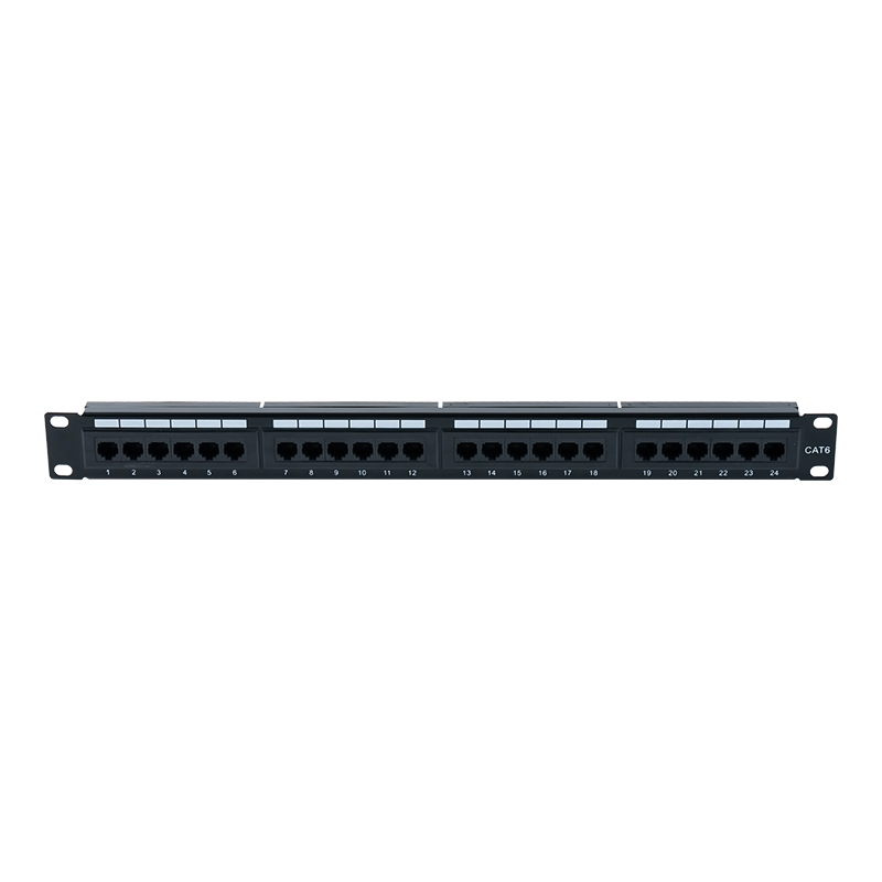 Panou de corelare Cat6e de 19 inchi 1U neecranat cu 24 porturi (IDC cu dublu scop) SP-3310D24-C6A Panou de corelare Cat6e de 19 inchi 1U neecranat cu 24 porturi (IDC cu dublu scop) SP-3310D24-C6A