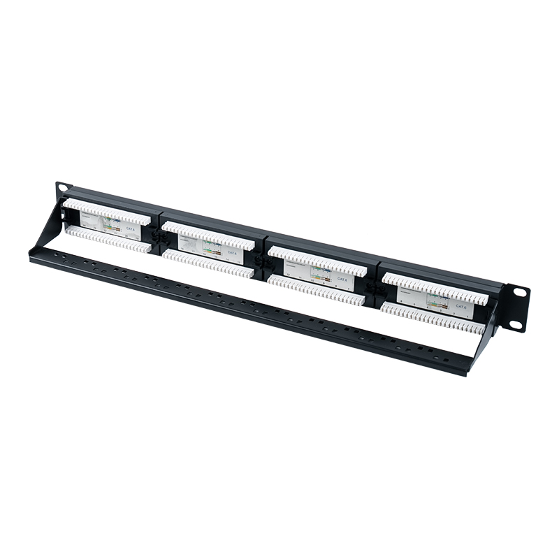 Panou de corelare Cat6e de 19 inchi 1U neecranat cu 24 porturi (IDC cu dublu scop) SP-3310D24-C6A Panou de corelare Cat6e de 19 inchi 1U neecranat cu 24 porturi (IDC cu dublu scop) SP-3310D24-C6A