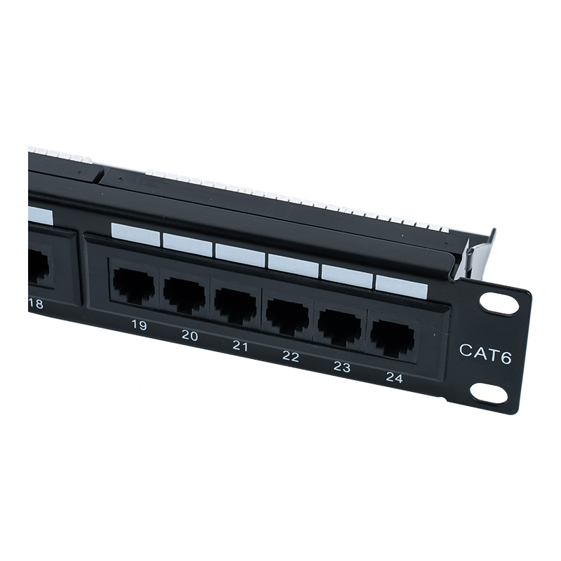 Panou de corelare Cat6e de 19 inchi 1U neecranat cu 24 porturi (IDC cu dublu scop) SP-3310D24-C6A Panou de corelare Cat6e de 19 inchi 1U neecranat cu 24 porturi (IDC cu dublu scop) SP-3310D24-C6A