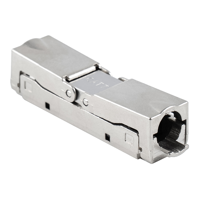 Conector fără scule de tip Push-down ecranat Cat6A (deschidere unică) RJ-604S-1-C6A Conector fără scule de tip Push-down ecranat Cat6A (deschidere unică) RJ-604S-1-C6A