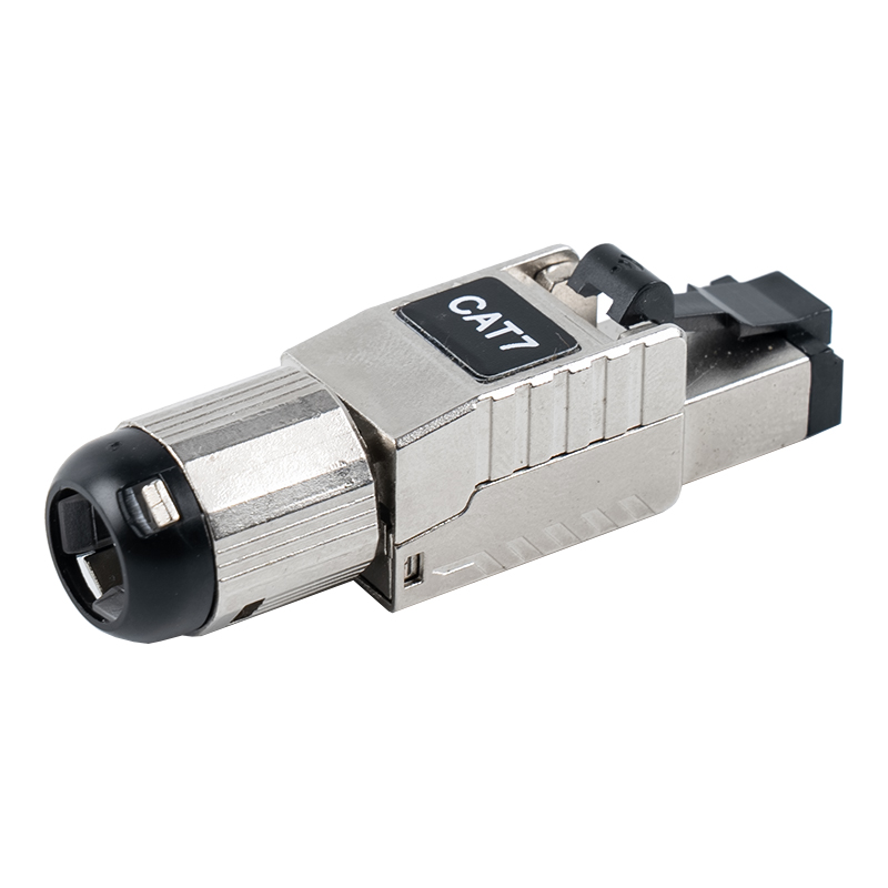 Conector RJ45 fără scule Cat7 (cu clemă cu arc din plastic negru) RJ-G60S-1-C7