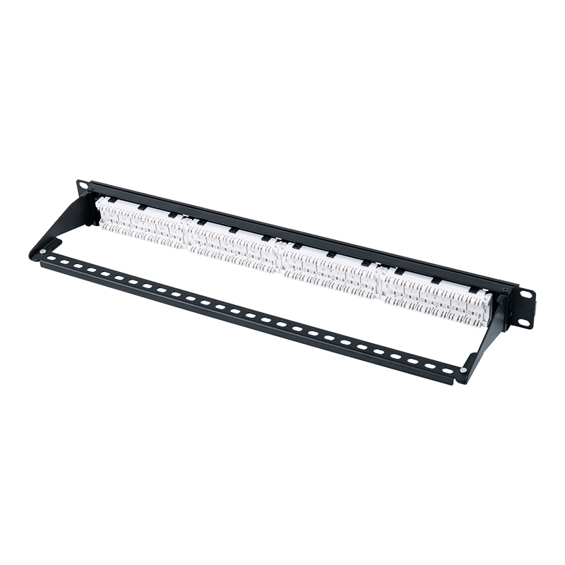 Panou de corecție Cat5e de 19 inchi 1U neecranat cu 24 de porturi (fereastră de plastic cu rabatare) SP-3410D24-C5E Panou de corecție Cat5e de 19 inchi 1U neecranat cu 24 de porturi (fereastră de plastic cu rabatare) SP-3410D24-C5E