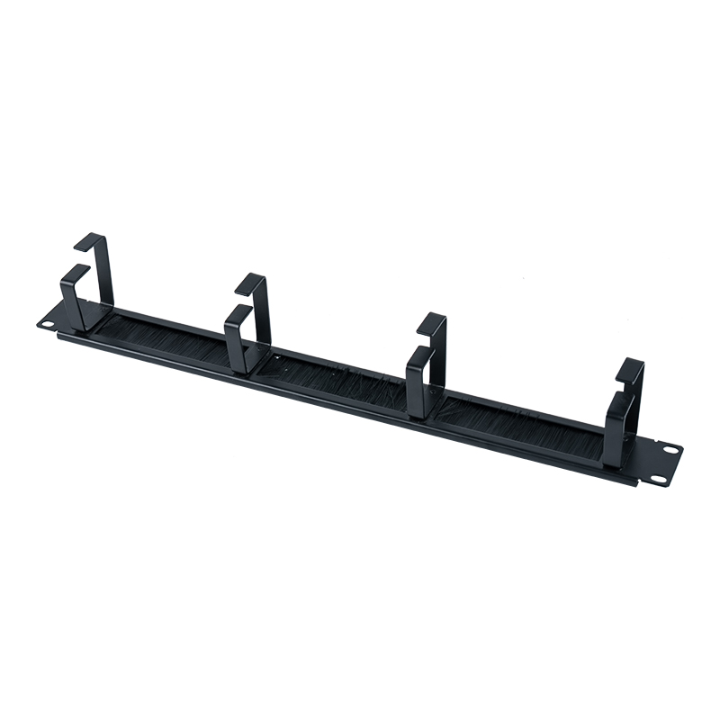 Panou de gestionare a cablurilor din plastic cu 4 inele de 19 inchi (cu perie) SP-3804-1U