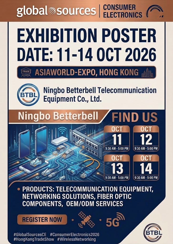 Faceți cunoștință cu Ningbo Betterbell (BTBL) la Global Sources Consumer Electronics (Hong Kong) 2026!